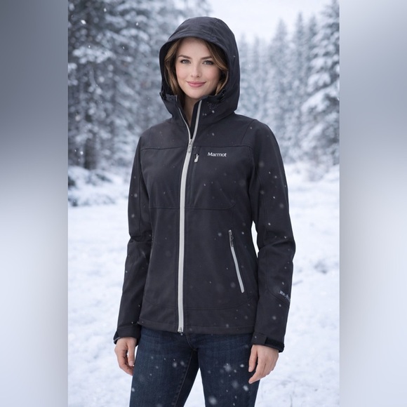 Marmot Jackets & Blazers - Marmot Women’s Gore Windstopper Softshell Jacket Black Size M Hooded
